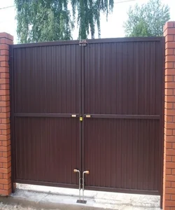 Распашные ворота из профлиста