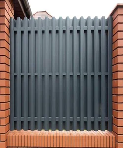 забор из двухстороннего штакетника